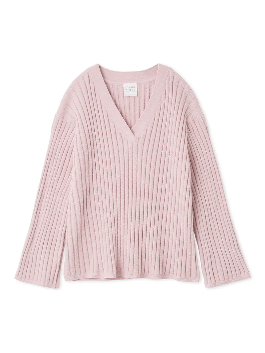 Airy Moco Ribbed V-neck Pullover sold by Gelato Pique product image thumbnail 2