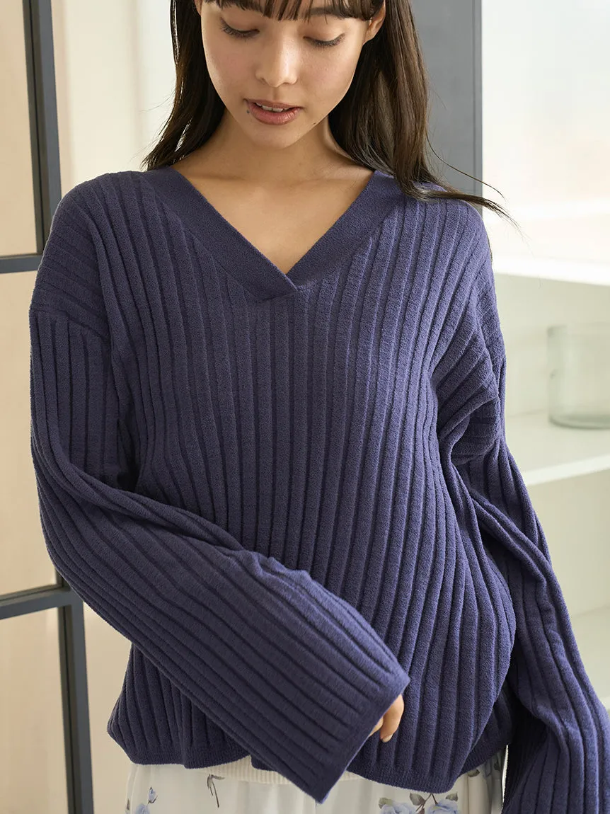Airy Moco Ribbed V-neck Pullover sold by Gelato Pique product image thumbnail 5