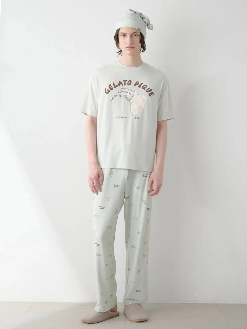 Mens Sleeping Cat Rayon All-over Print Pants sold by Gelato Pique product image thumbnail 4