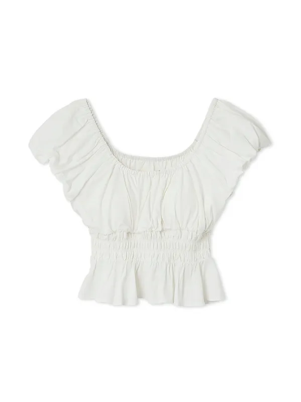 Shirring Gather Pullover sold by Gelato Pique