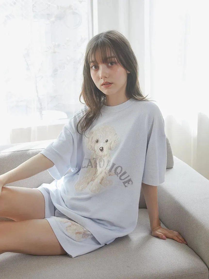 Toy Poodle Jacquard Lounge Shorts sold by Gelato Pique product image thumbnail 3