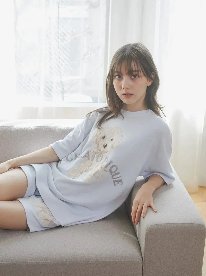 Toy Poodle Jacquard Lounge Shorts sold by Gelato Pique product image thumbnail 5