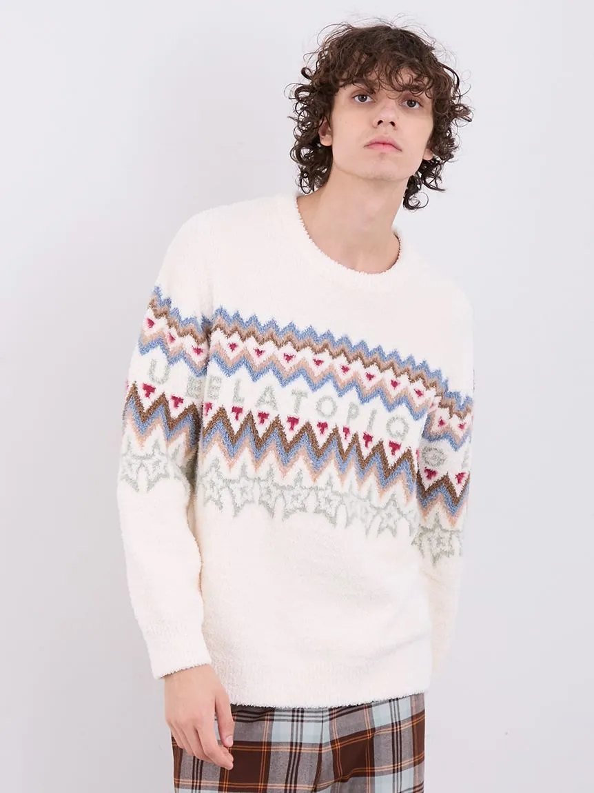 MENS Powder Fair Isle Jacquard Pullover Sweater sold by Gelato Pique product image thumbnail 5