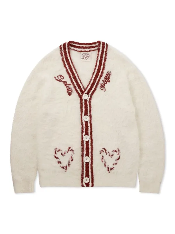 Mens Feather Button Up Cardigan made by Gelato Pique