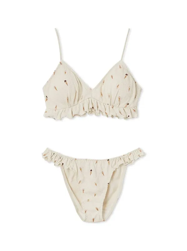 Ice Cream Waffle Bra & Underwear Set sold by Gelato Pique
