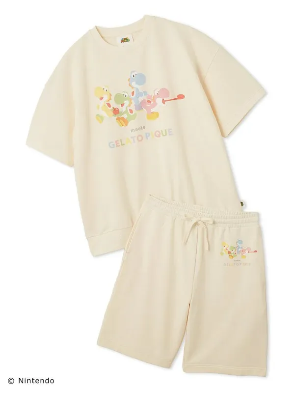 [SUPER MARIO] [MENS] Toad & Yoshi Fleece Pullover & Shorts Set sold by Gelato Pique