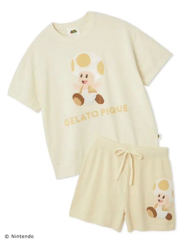 [SUPER MARIO] [WOMENS] Toad & Yoshi Jacquard Pullover Shorts Set sold by Gelato Pique