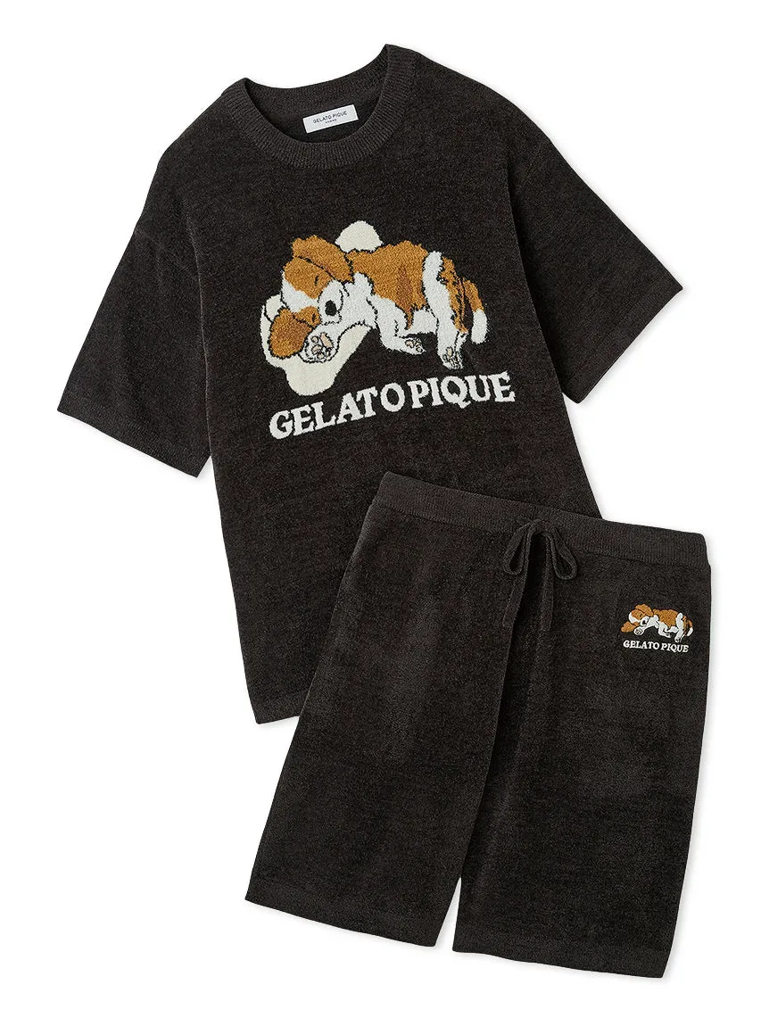 MEN's Airy Moco Dog Jacquard Pullover & Shorts Set sold by Gelato Pique product image thumbnail 3