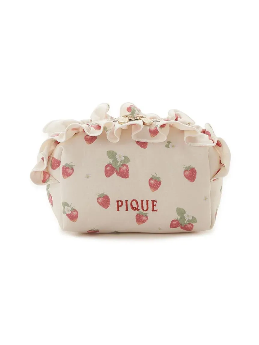 Strawberry Motif Frill Pouch sold by Gelato Pique