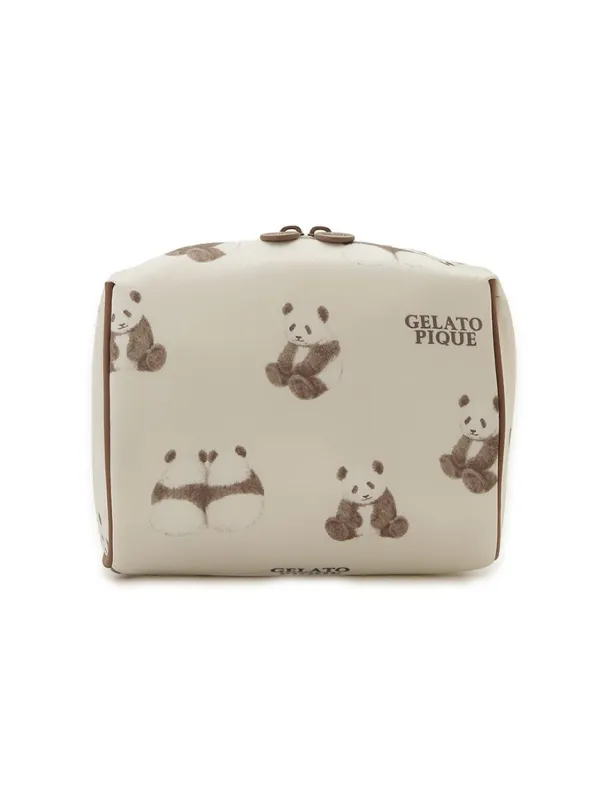 Panda Motif Print Square Pouch sold by Gelato Pique