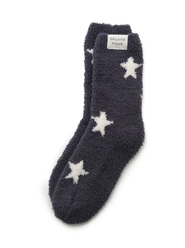 Powder Star Jacquard MENS Fuzzy Socks made by Gelato Pique
