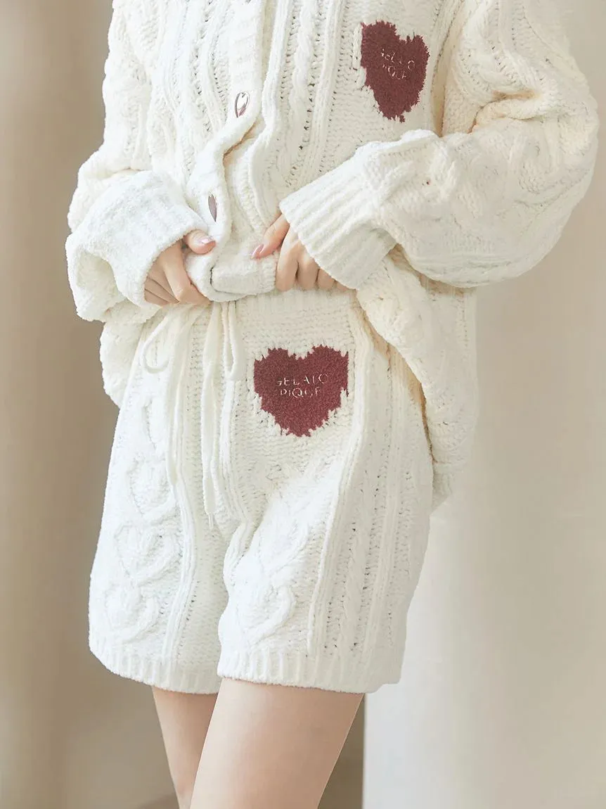 Heart Aran Lounge Shorts sold by Gelato Pique product image thumbnail 4