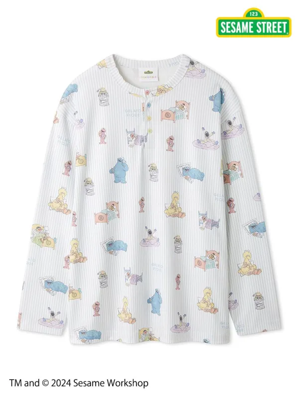 【SESAME STREET】MEN'S All-Over Print Pullover made by Gelato Pique