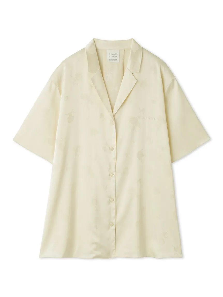 Flower Satin Pajama Sleep Shirt sold by Gelato Pique