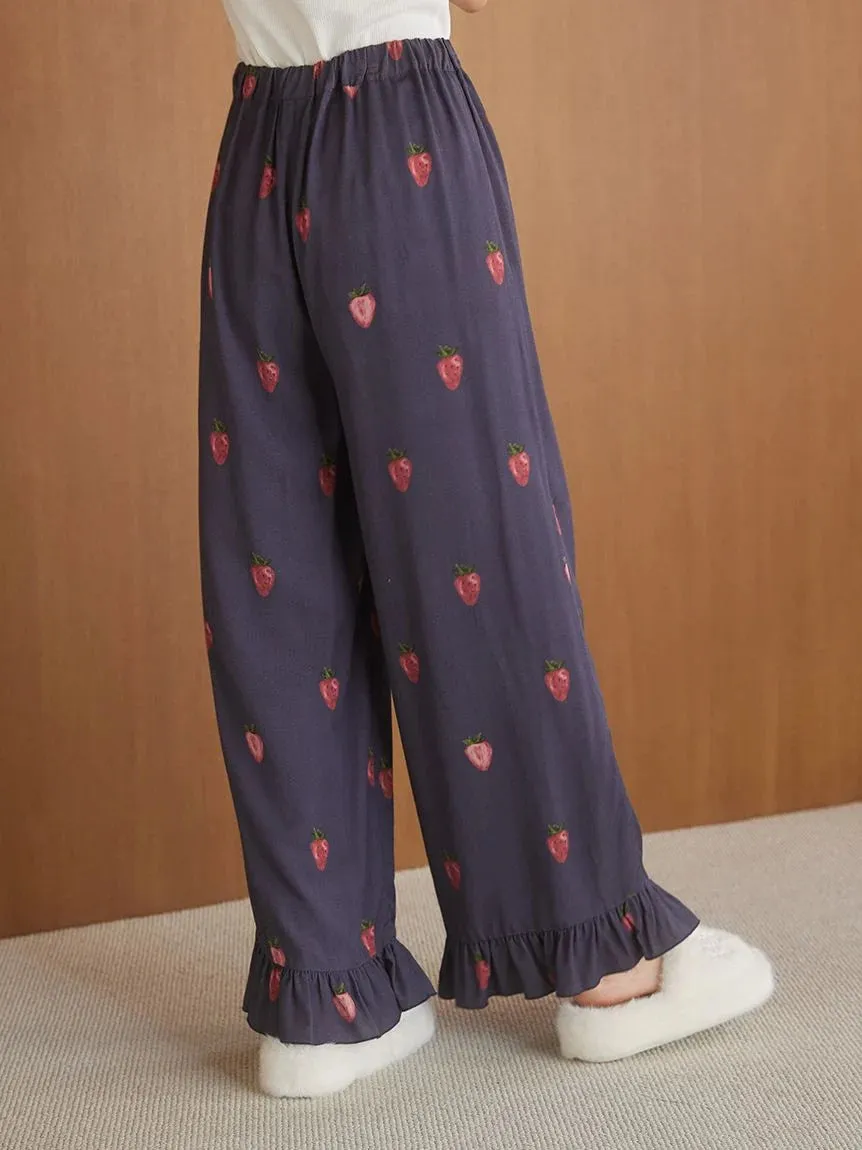 Strawberry Print Twill Long Pants sold by Gelato Pique product image thumbnail 5