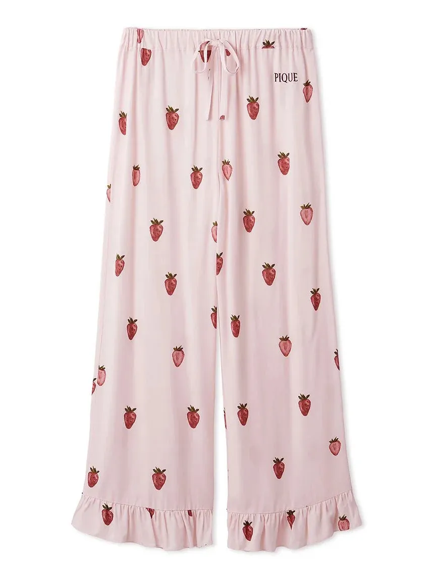 Strawberry Print Twill Long Pants sold by Gelato Pique