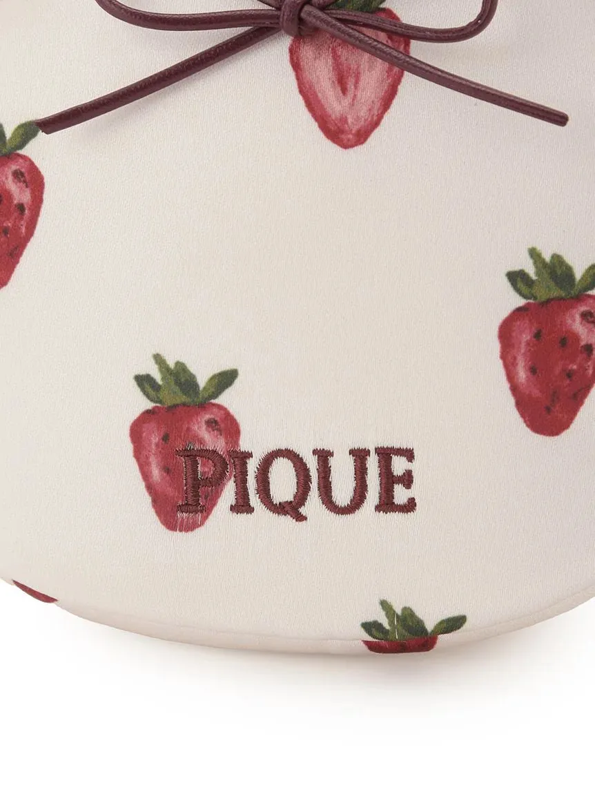 Strawberry Patterned Ruffle Mini Pouch sold by Gelato Pique product image thumbnail 4