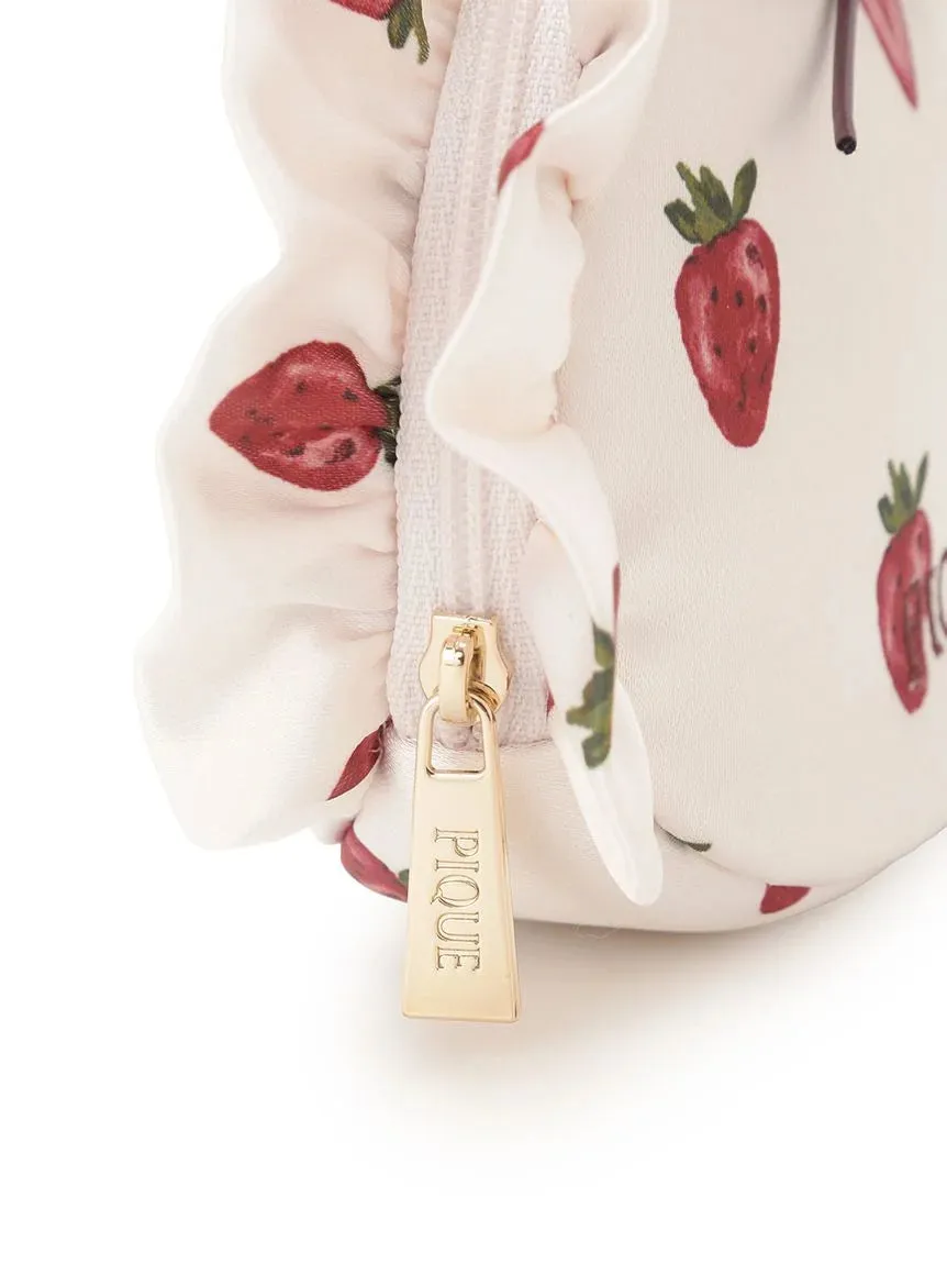 Strawberry Patterned Ruffle Mini Pouch sold by Gelato Pique product image thumbnail 5