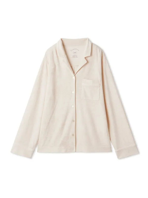 Simple Design Pile Fabric Shirt made by Gelato Pique