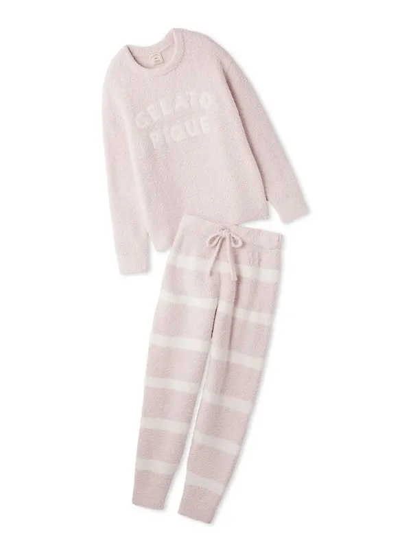 Powder Logo Jacquard Pullover & Long Pants Set sold by Gelato Pique