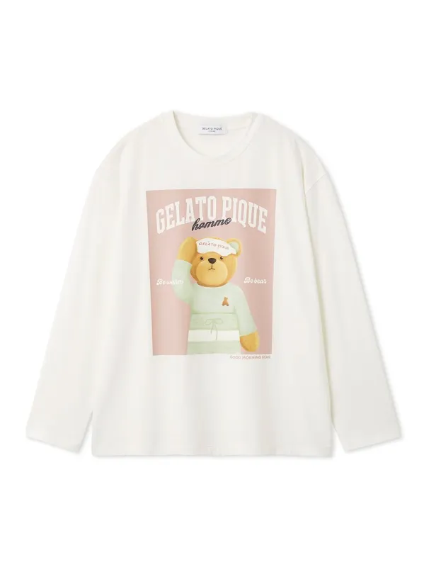Men's Good Morning Bear Rayon Long T-Shirt sold by Gelato Pique
