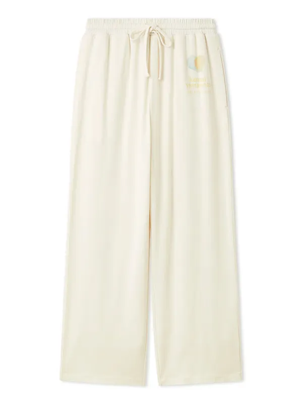 [kansaï yamamoto] [Women's] One-Point Rayon Logo Long Pants made by Gelato Pique
