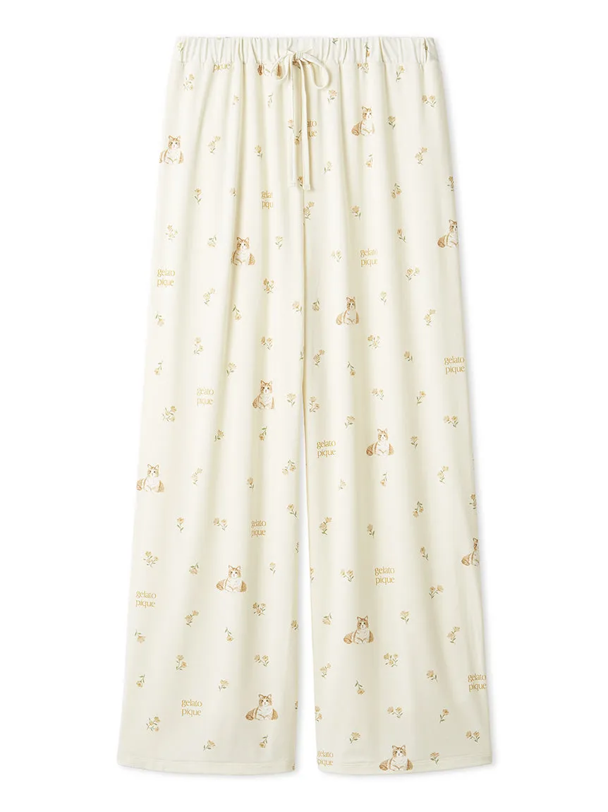Cat and Flower Long Pants sold by Gelato Pique product image thumbnail 2