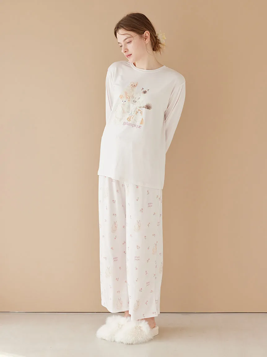 Cat and Flower Long Pants sold by Gelato Pique product image thumbnail 5