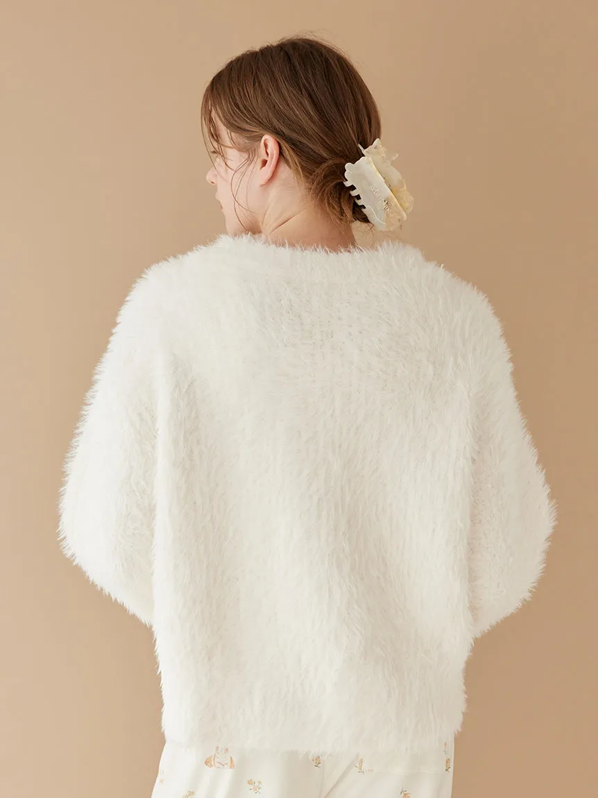 Cat Fur-like Feather Knit Cardigan sold by Gelato Pique product image thumbnail 5