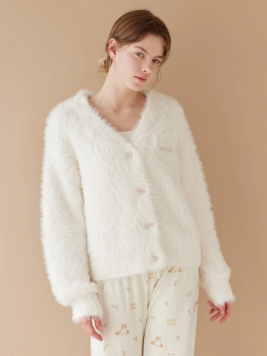 Cat Fur-like Feather Knit Cardigan sold by Gelato Pique product image thumbnail 4