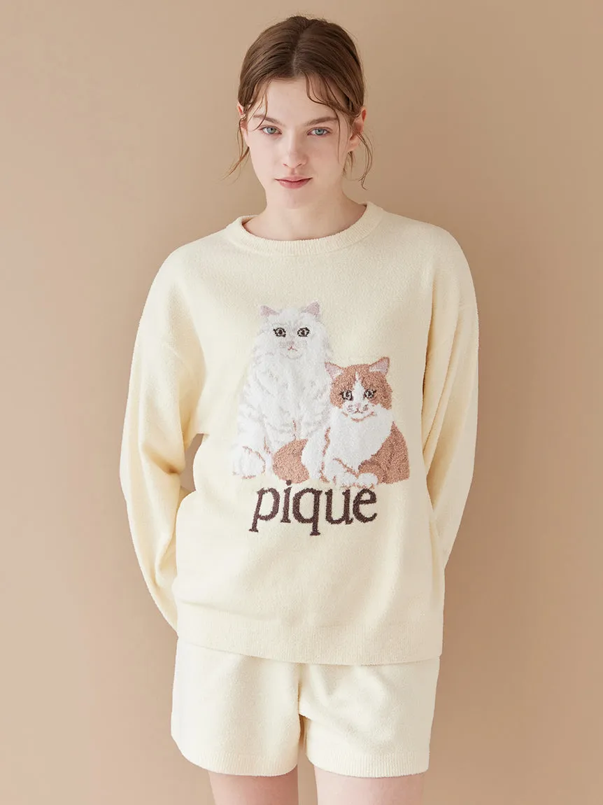 Airy Moco Cat Jacquard Pullover sold by Gelato Pique product image thumbnail 4
