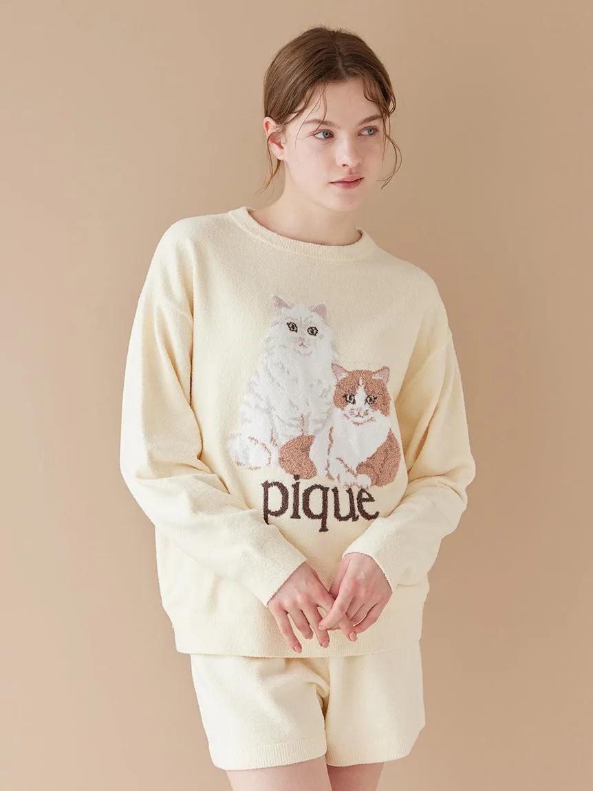 Airy Moco Cat Jacquard Pullover sold by Gelato Pique product image thumbnail 5