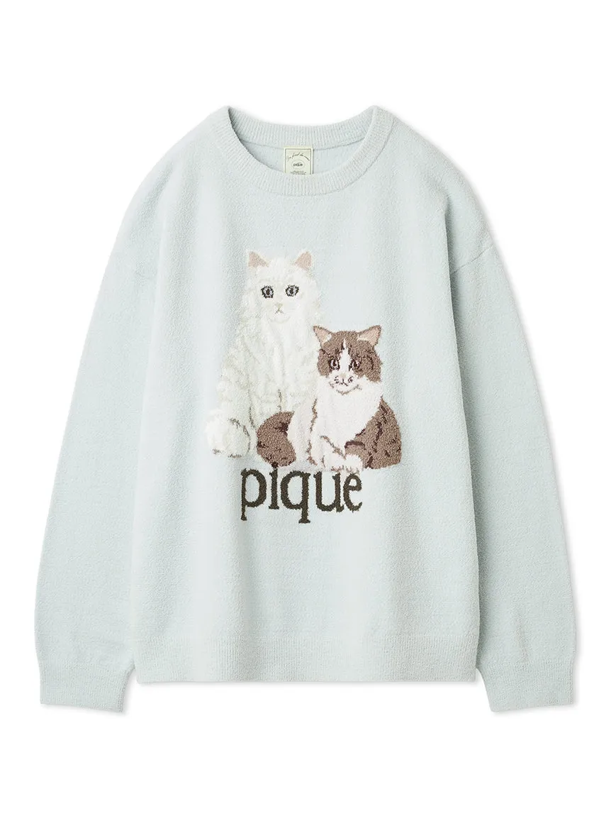 Airy Moco Cat Jacquard Pullover sold by Gelato Pique product image thumbnail 3