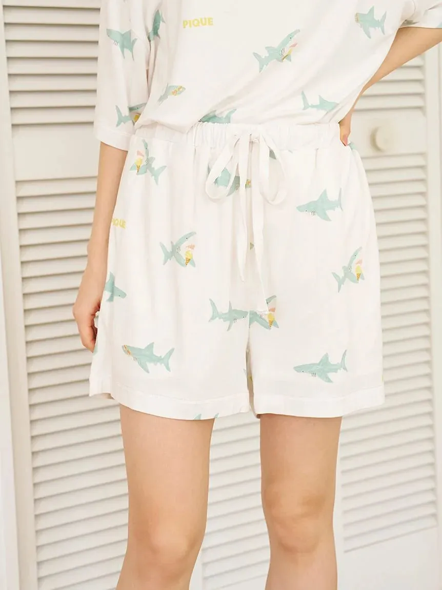 Cool-Touch Shark Print Shorts sold by Gelato Pique product image thumbnail 4