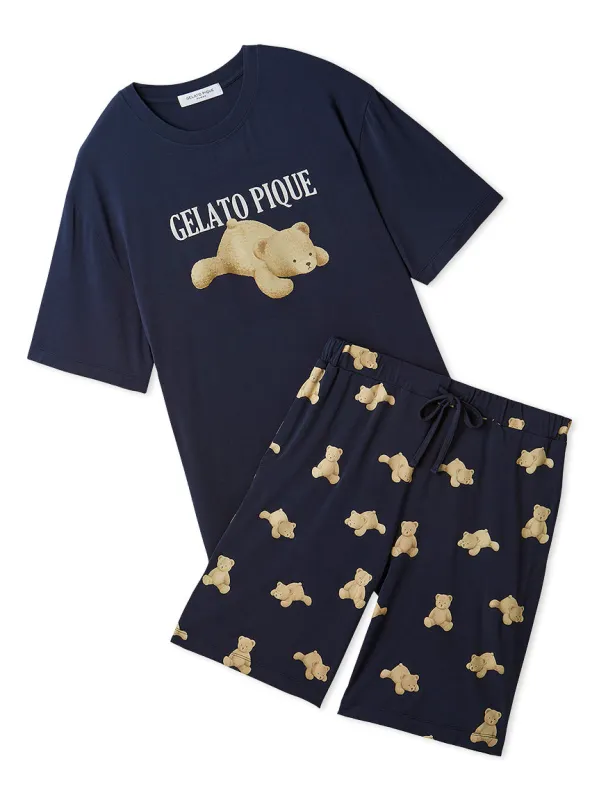 MEN's Cool-Touch Bear One-point T-shirt & Shorts Set sold by Gelato Pique