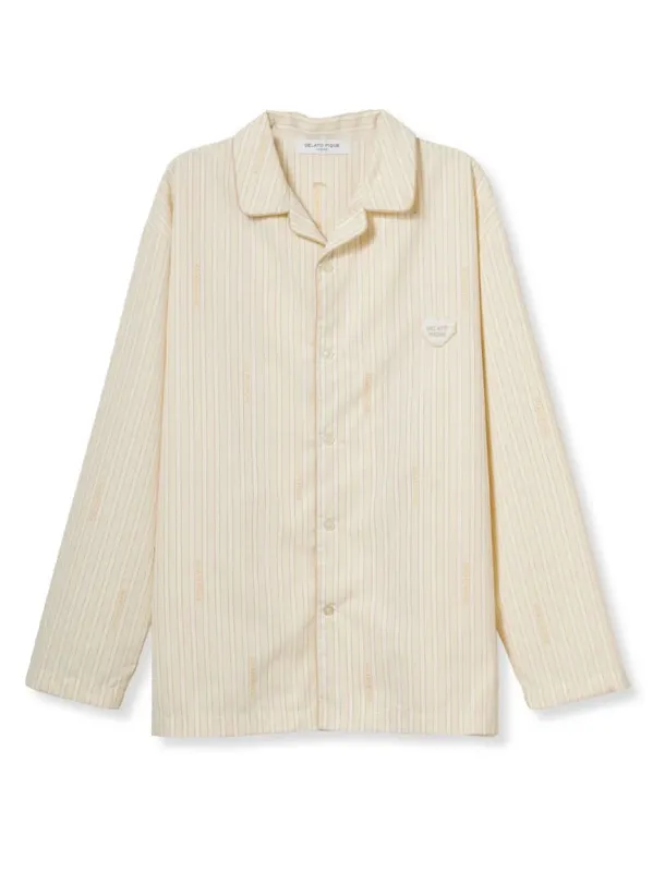 Men's Logo Striped Shirt made by Gelato Pique