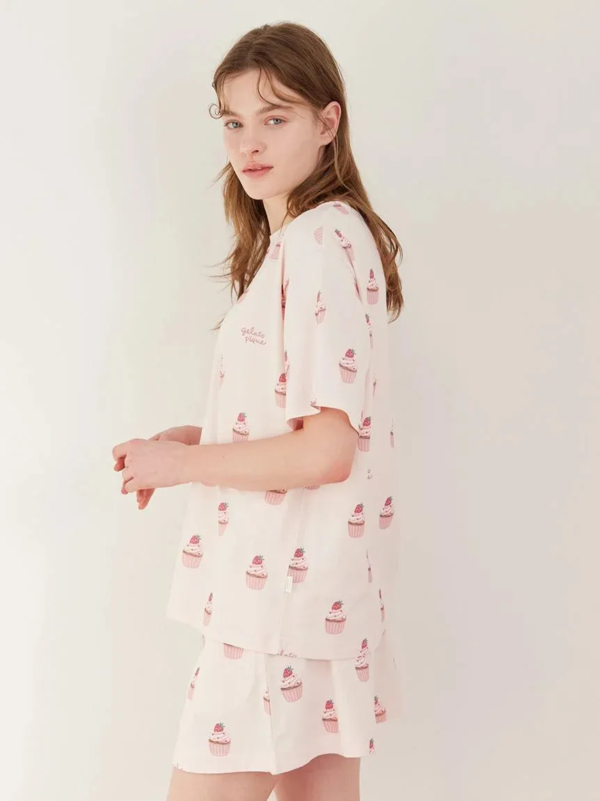 Strawberry Cupcake T-shirt sold by Gelato Pique product image thumbnail 4