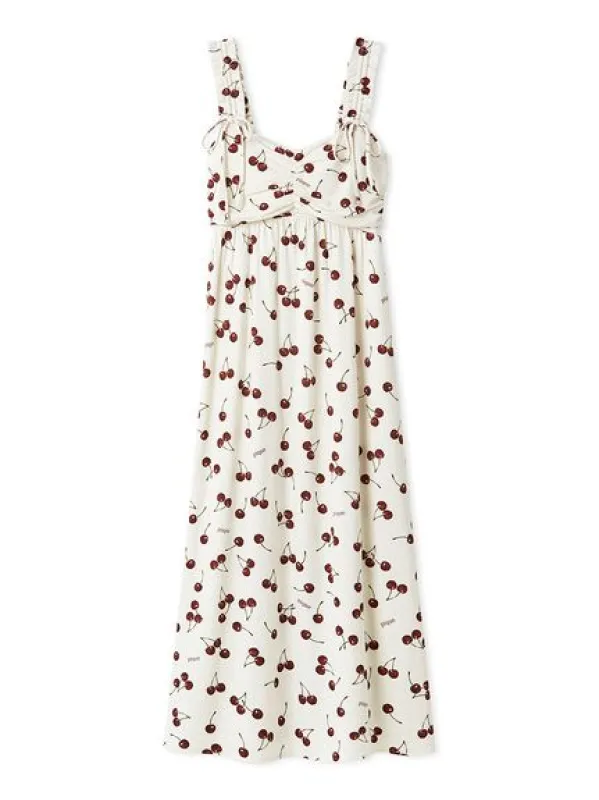 Cool Rayon Cherry Dress With Built-in Cup made by Gelato Pique