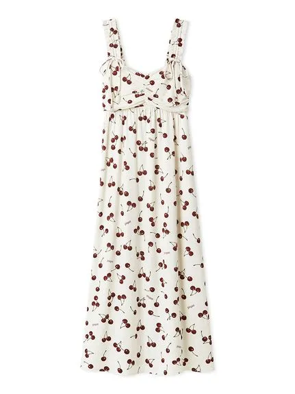Cool Rayon Cherry Dress With Built-in Cup sold by Gelato Pique