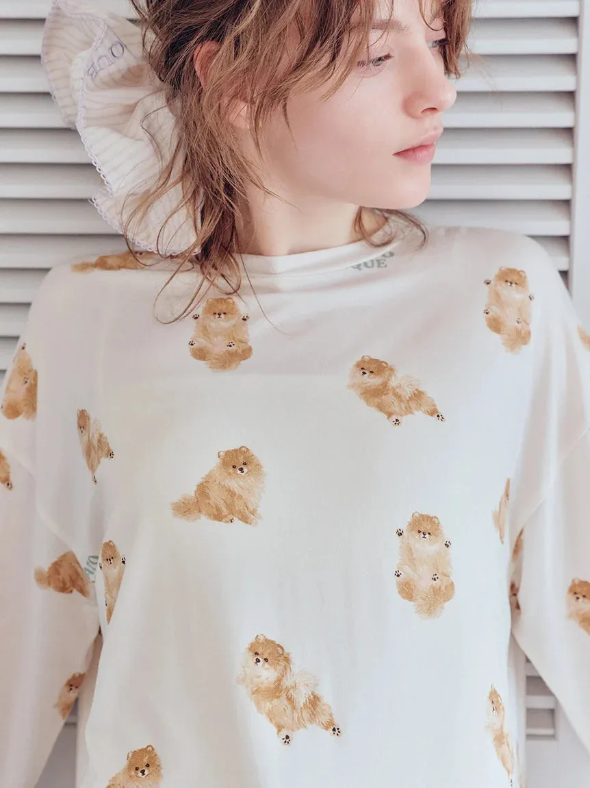 Roll Over Dog Long-sleeved T-shirt sold by Gelato Pique product image thumbnail 4