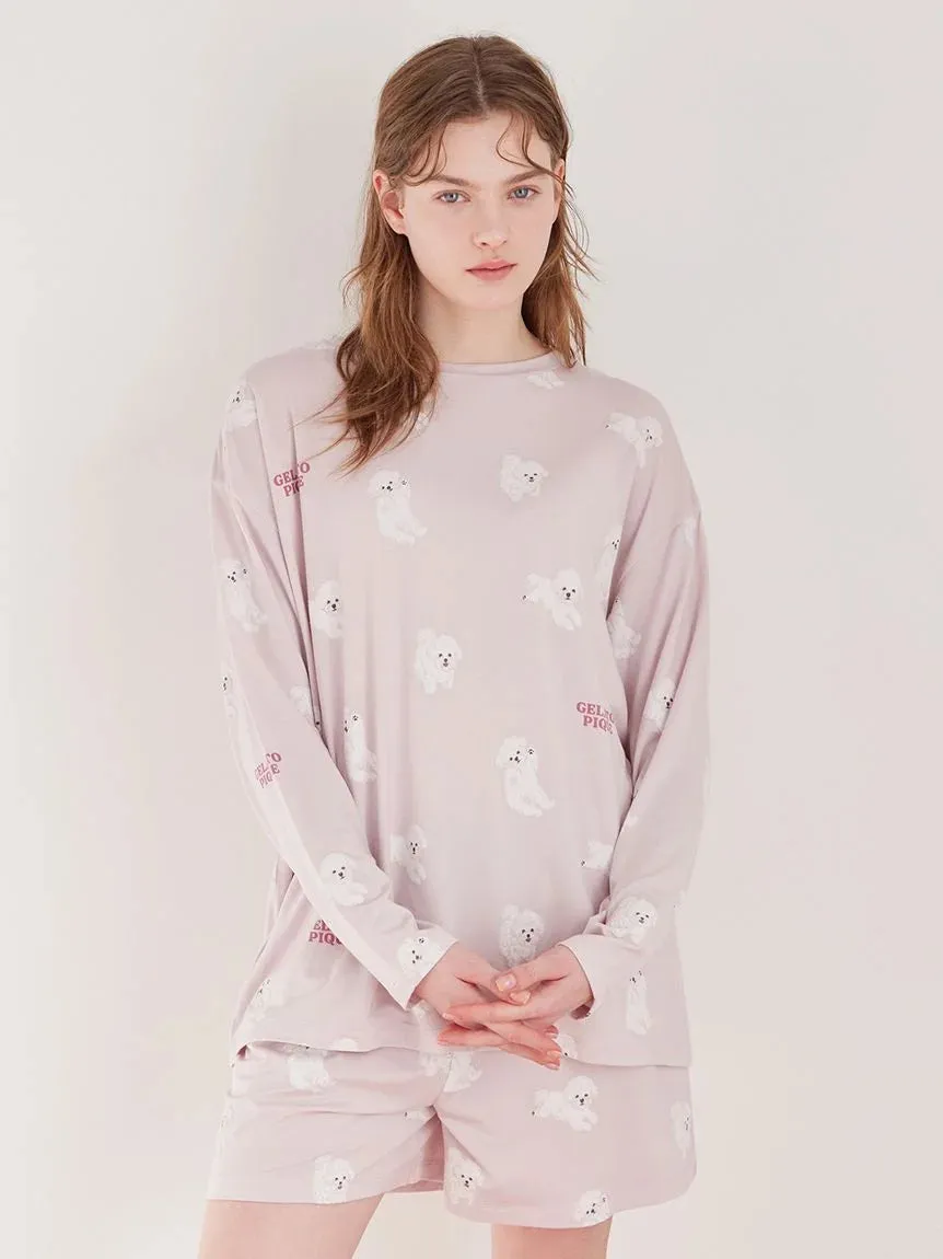 Roll Over Dog Long-sleeved T-shirt sold by Gelato Pique product image thumbnail 5