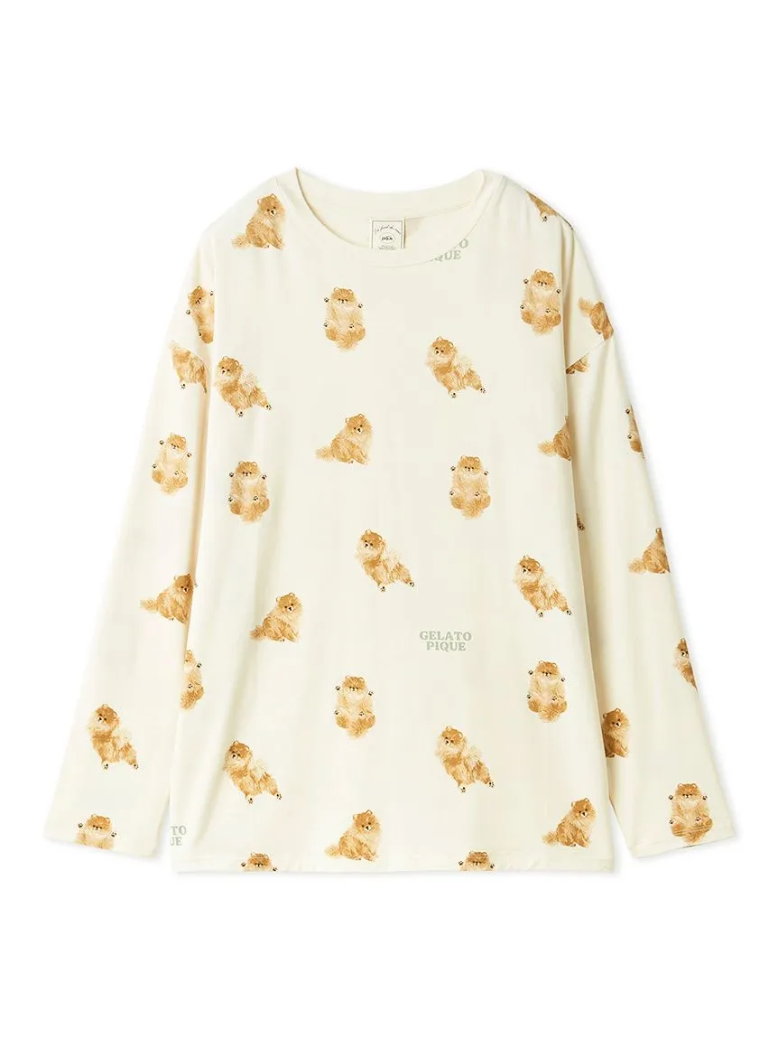 Roll Over Dog Long-sleeved T-shirt sold by Gelato Pique product image thumbnail 2