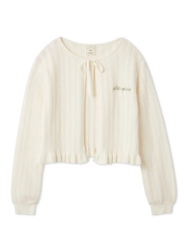 Airy Moco Patterned Cardigan made by Gelato Pique