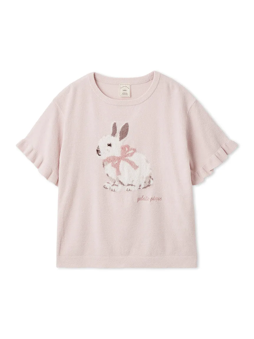 Airy Moco Ribbon Bunny Jacquard Pullover sold by Gelato Pique