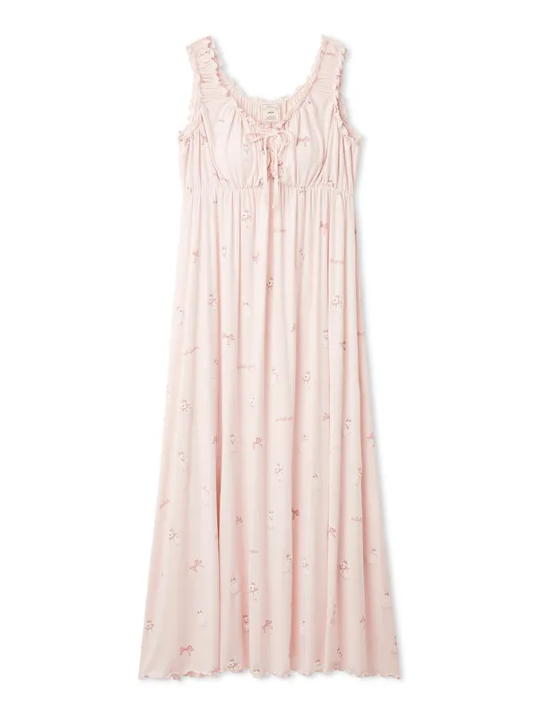 Ribbon Bunny Dress with Built-in Cup made by Gelato Pique