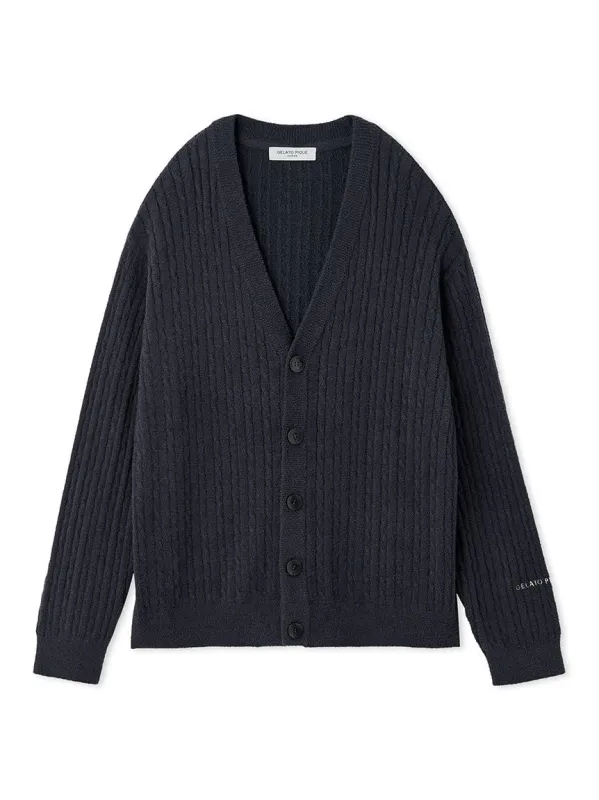 Men's Smoothie Lite Aran Cardigan made by Gelato Pique