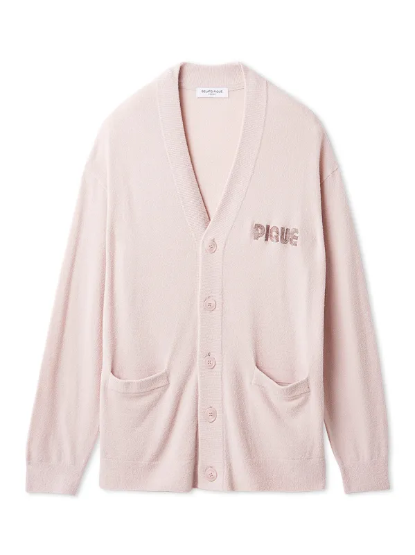 Men's Smoothie Lite UV-cut Logo Cardigan made by Gelato Pique