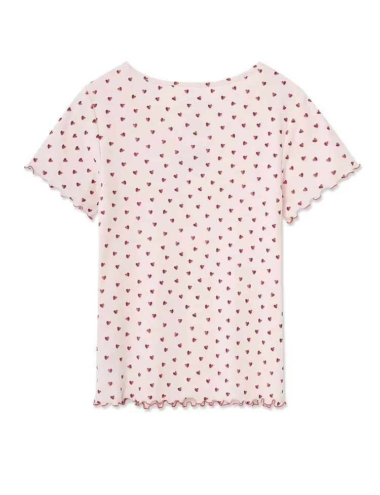Tuck Stitch Heart T-shirt sold by Gelato Pique product image thumbnail 3