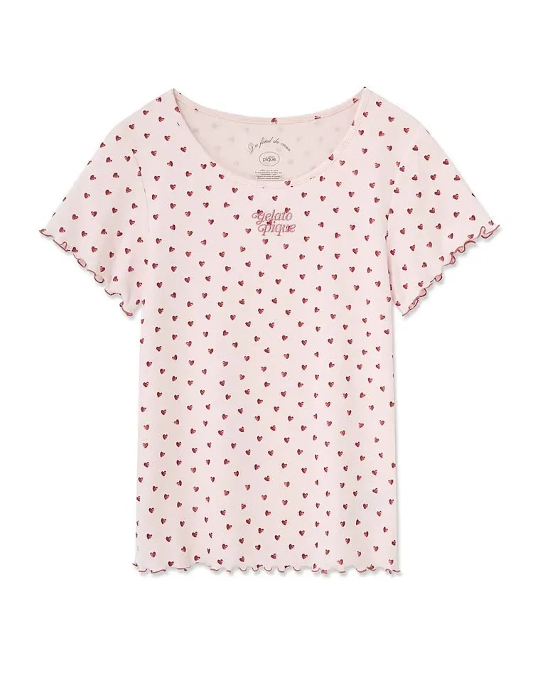 Tuck Stitch Heart T-shirt sold by Gelato Pique product image thumbnail 2