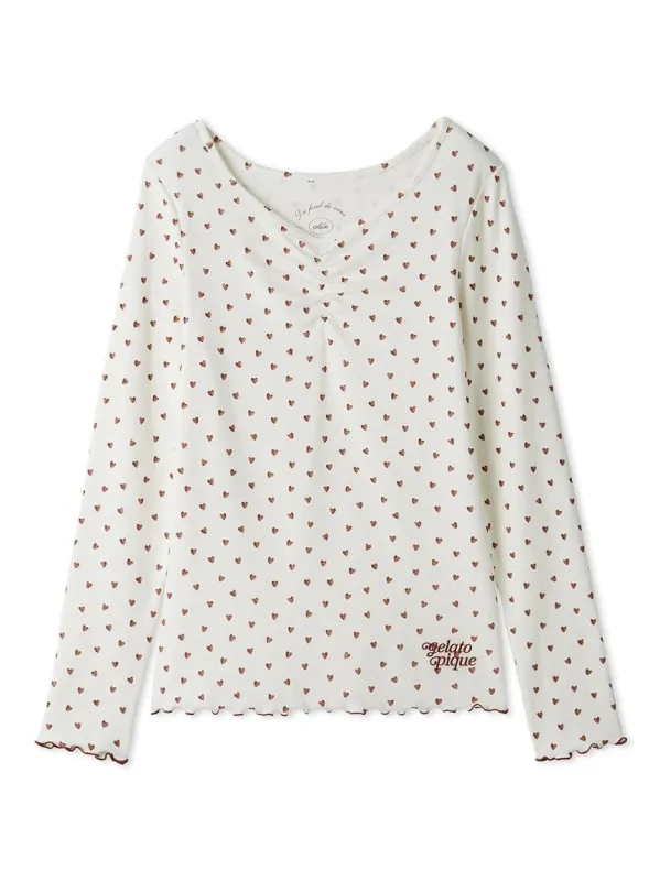 Tuck Stitch Heart Pullover made by Gelato Pique